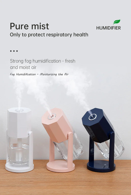 240ml shaking head humidifier USB home car dual purpose seven color ambient light water replenishment humidifier